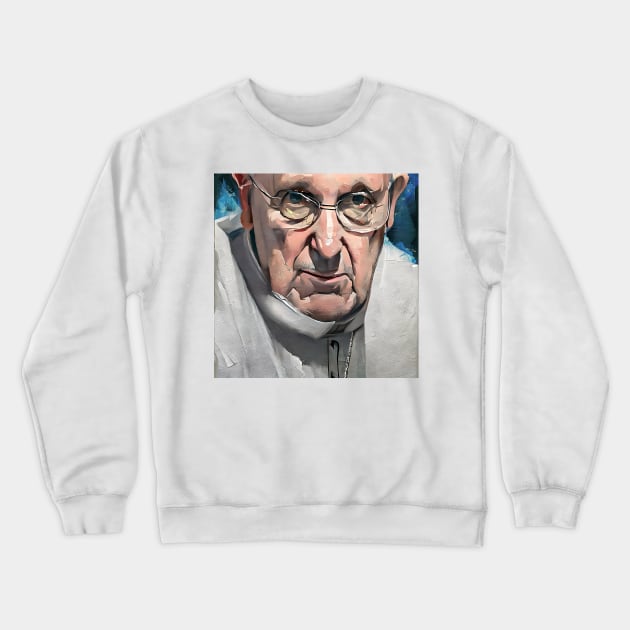Pope Francis Crewneck Sweatshirt by bogfl